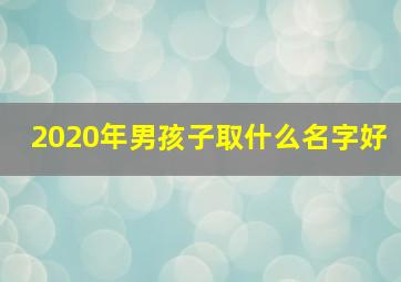 2020年男孩子取什么名字好