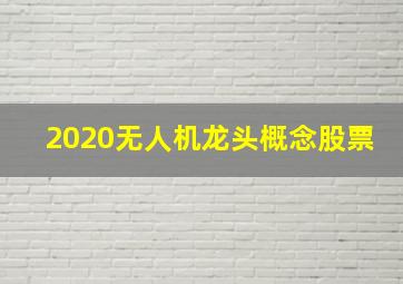 2020无人机龙头概念股票