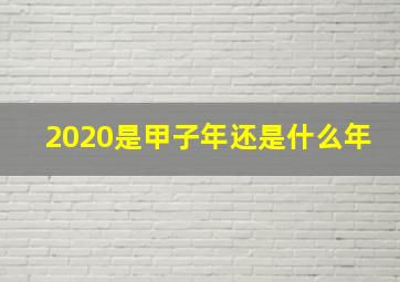 2020是甲子年还是什么年