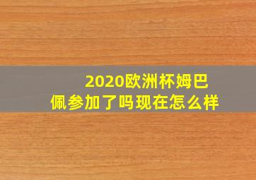 2020欧洲杯姆巴佩参加了吗现在怎么样