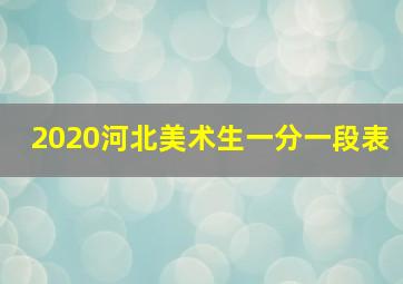 2020河北美术生一分一段表