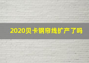 2020贝卡钢帘线扩产了吗