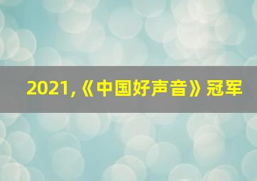 2021,《中国好声音》冠军