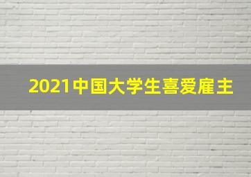 2021中国大学生喜爱雇主