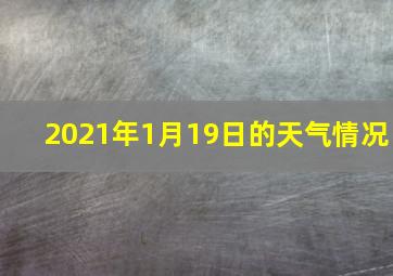 2021年1月19日的天气情况