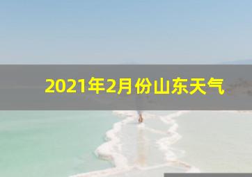 2021年2月份山东天气