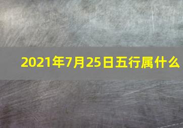 2021年7月25日五行属什么