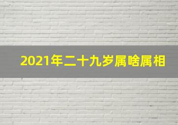 2021年二十九岁属啥属相