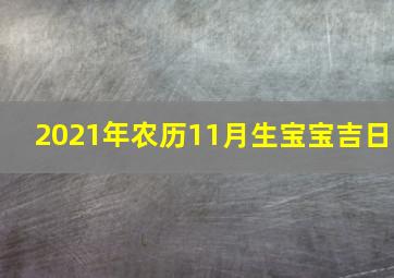 2021年农历11月生宝宝吉日