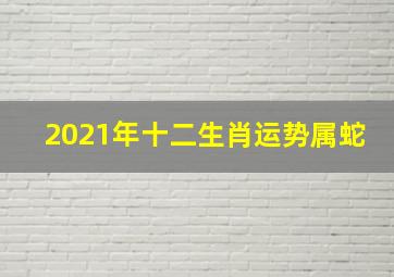 2021年十二生肖运势属蛇