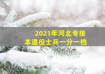 2021年河北专接本退役士兵一分一档