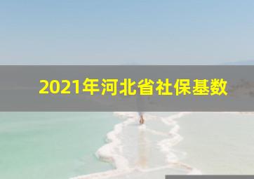 2021年河北省社保基数