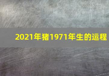 2021年猪1971年生的运程