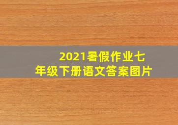 2021暑假作业七年级下册语文答案图片