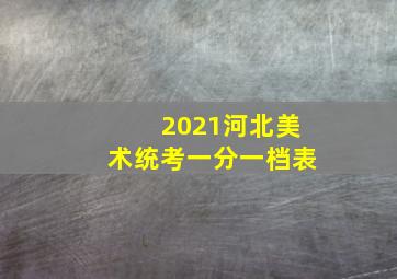 2021河北美术统考一分一档表