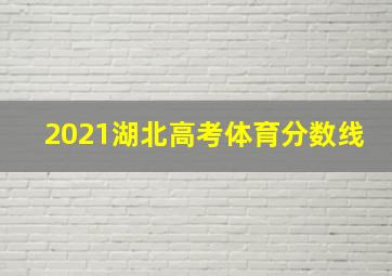 2021湖北高考体育分数线