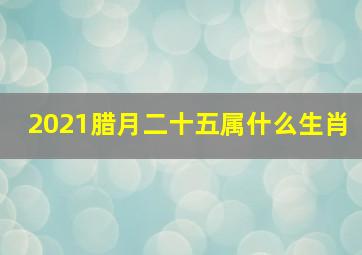 2021腊月二十五属什么生肖