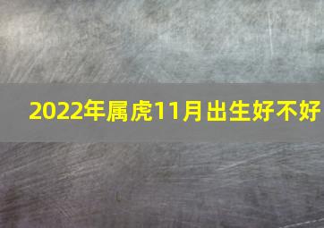 2022年属虎11月出生好不好