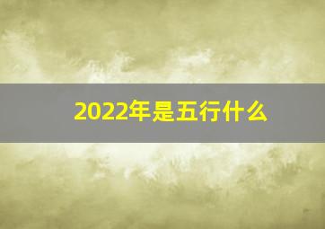 2022年是五行什么