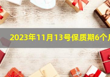 2023年11月13号保质期6个月