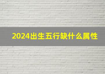 2024出生五行缺什么属性