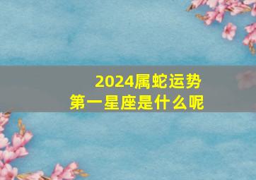 2024属蛇运势第一星座是什么呢