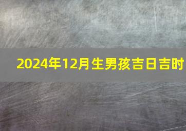 2024年12月生男孩吉日吉时