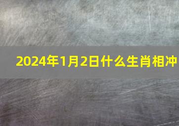 2024年1月2日什么生肖相冲