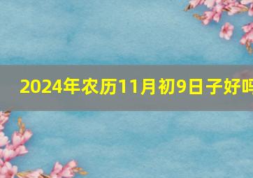 2024年农历11月初9日子好吗