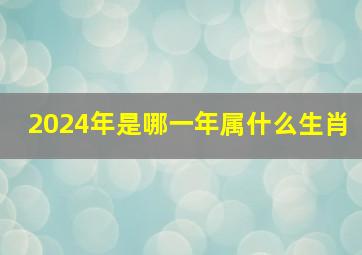 2024年是哪一年属什么生肖