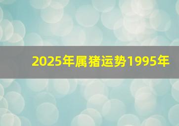 2025年属猪运势1995年