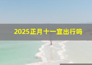 2025正月十一宜出行吗