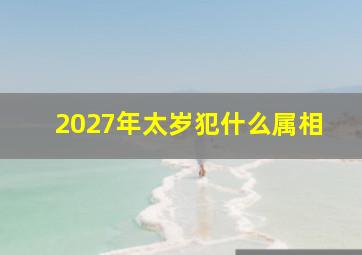 2027年太岁犯什么属相