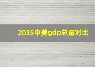 2035中美gdp总量对比