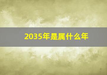 2035年是属什么年