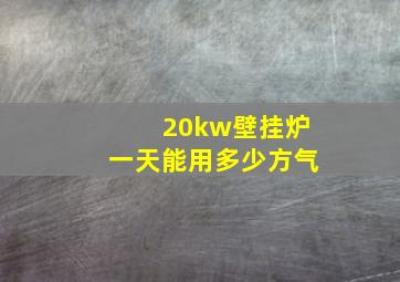 20kw壁挂炉一天能用多少方气