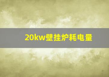 20kw壁挂炉耗电量