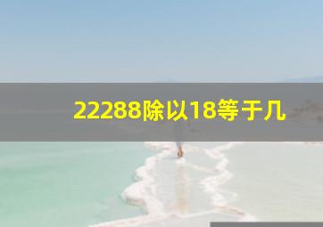 22288除以18等于几