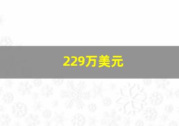 229万美元