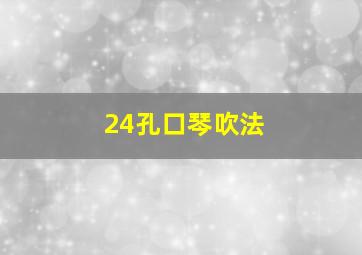 24孔口琴吹法