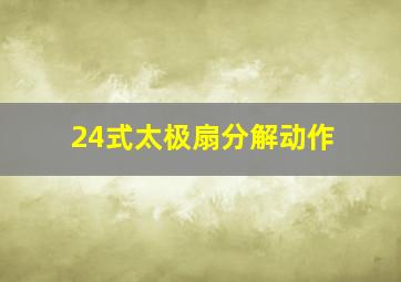 24式太极扇分解动作