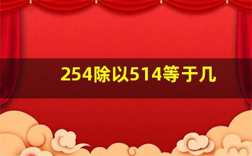 254除以514等于几