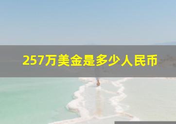 257万美金是多少人民币