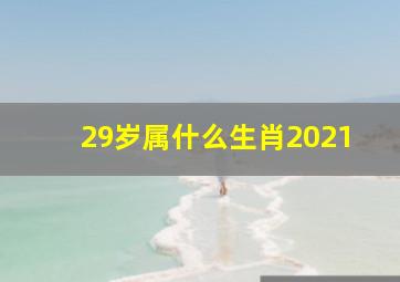 29岁属什么生肖2021