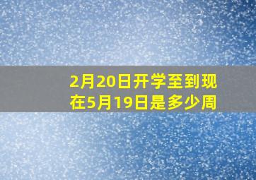 2月20日开学至到现在5月19日是多少周