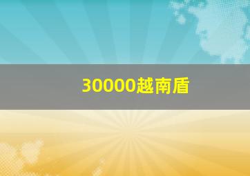 30000越南盾