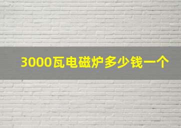 3000瓦电磁炉多少钱一个