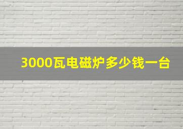 3000瓦电磁炉多少钱一台