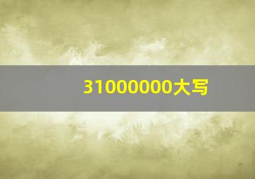 31000000大写