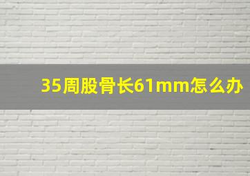 35周股骨长61mm怎么办